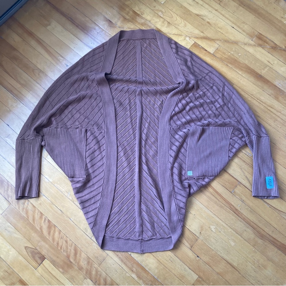 Open-Front Dolman‎ Sweater Cardigan - Brown